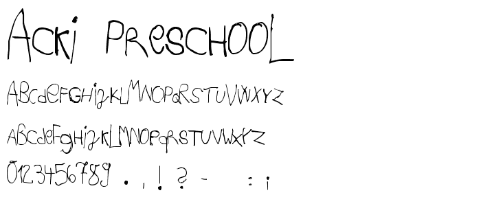 Acki Preschool font